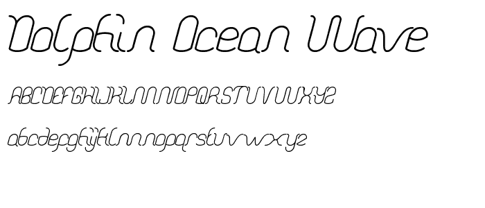 Dolphin OCEAN WAVE font